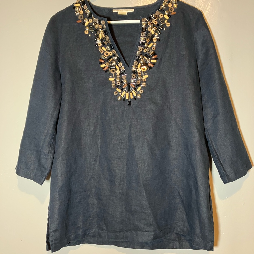 Michael Kors Navy Tunic with Embellishments - Picture 4 of 4